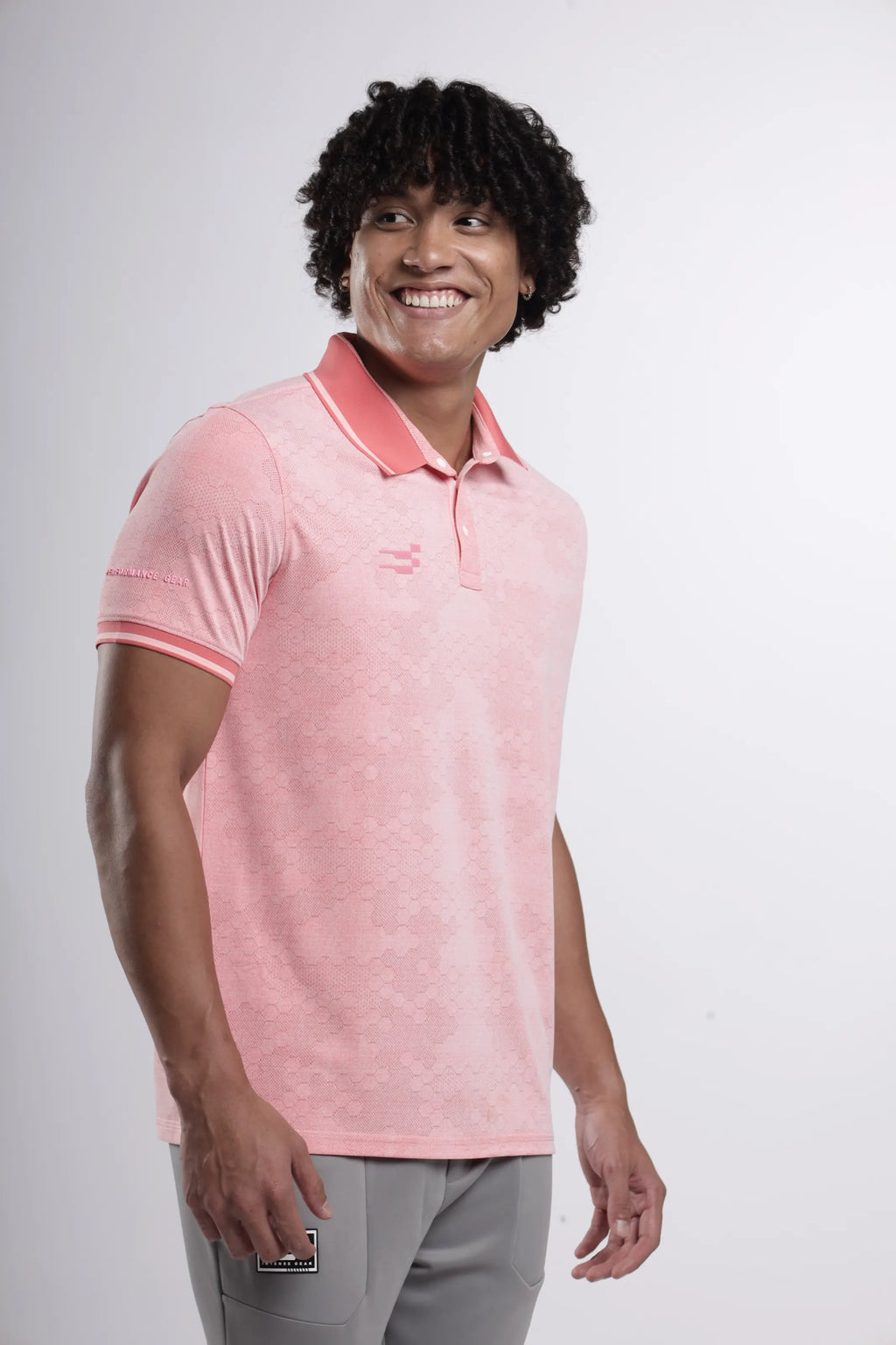 Octagon Performance Polo T-Shirt Bright | Salmon