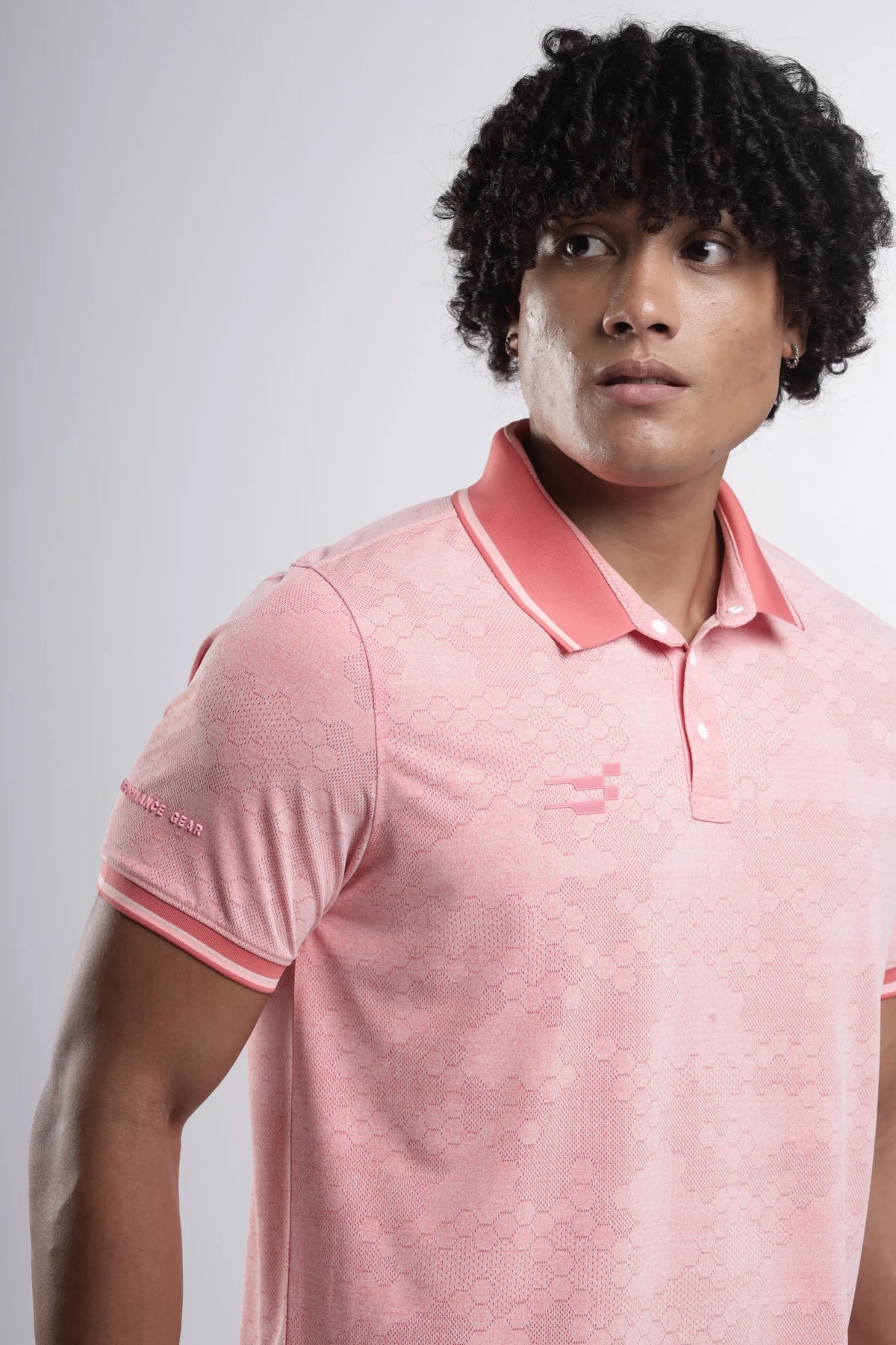Octagon Performance Polo T-Shirt Bright | Salmon