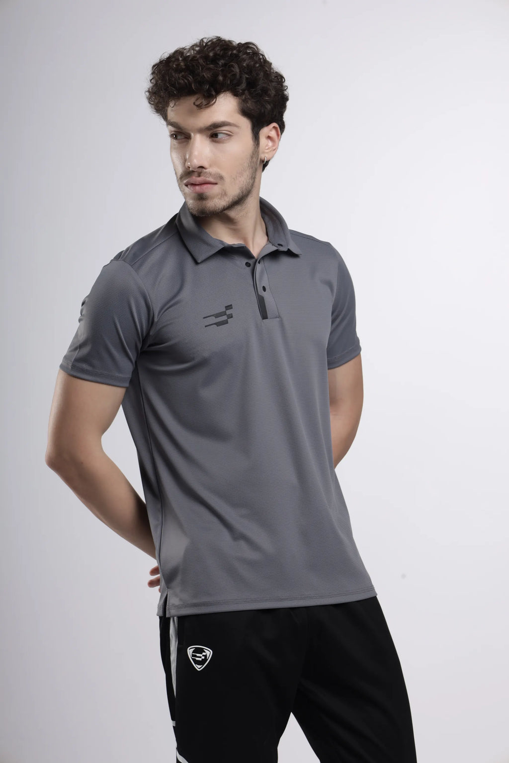 Power-Play Signature Polo T-Shirt | Dark Grey