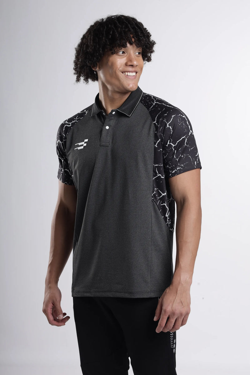 Athena Performance Polo T-Shirt | Black