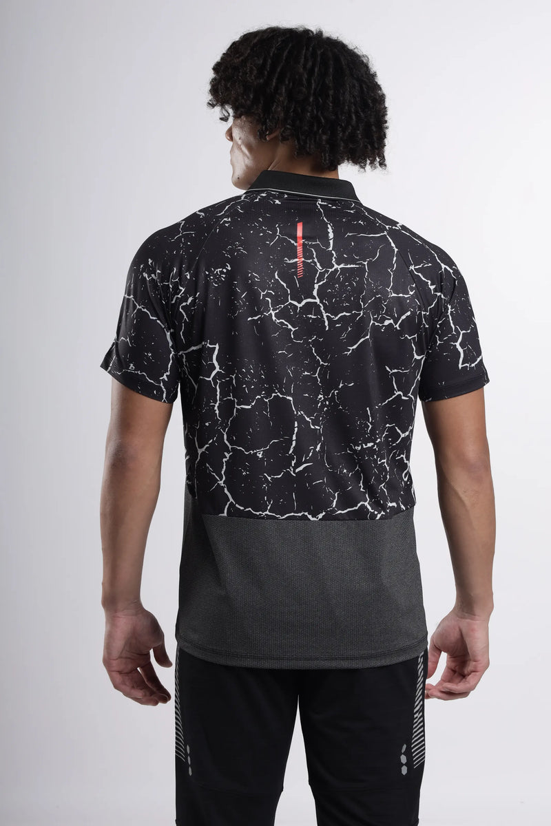 Athena Performance Polo T-Shirt | Black