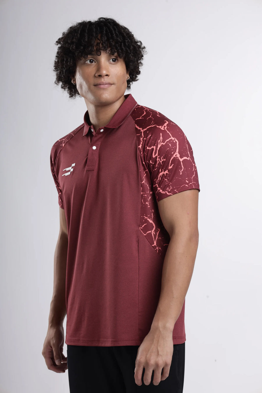 Athena Performance Polo T-Shirt | Wine