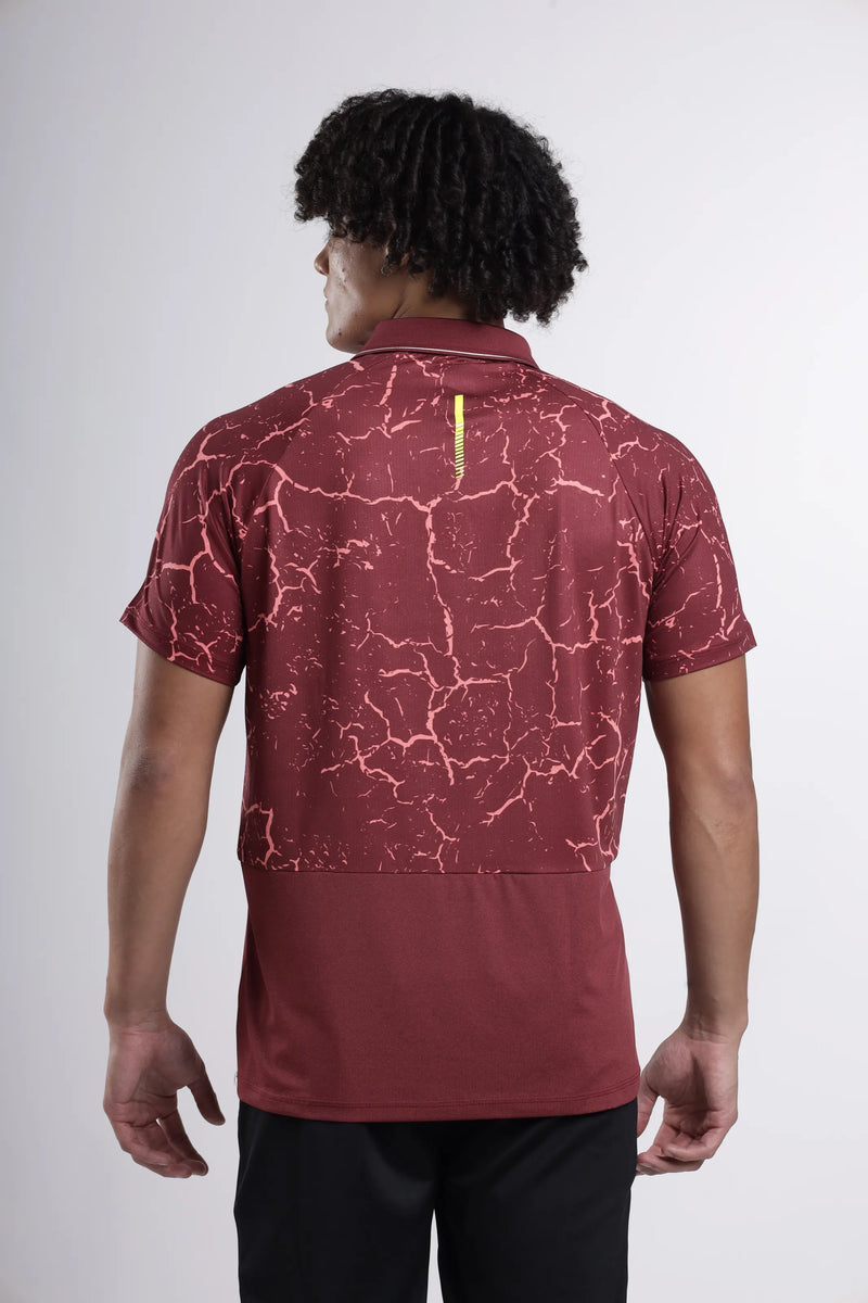 Athena Performance Polo T-Shirt | Wine