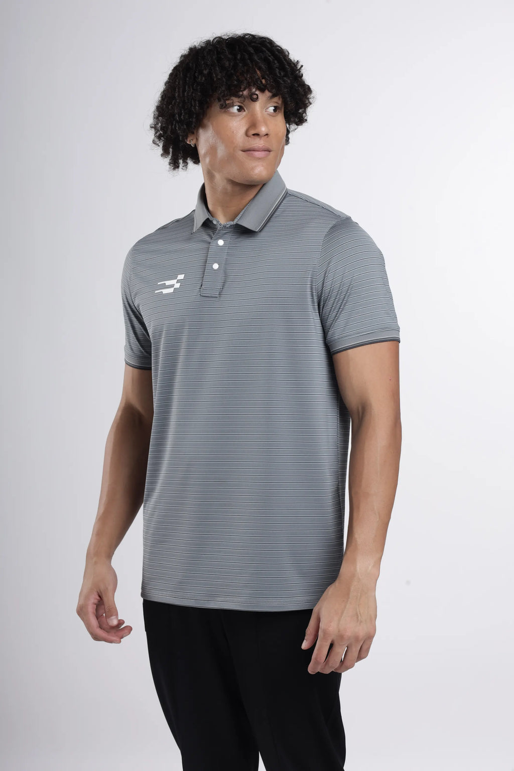 AeroLux Signature  Golf Polo T-Shirt | Moonstone