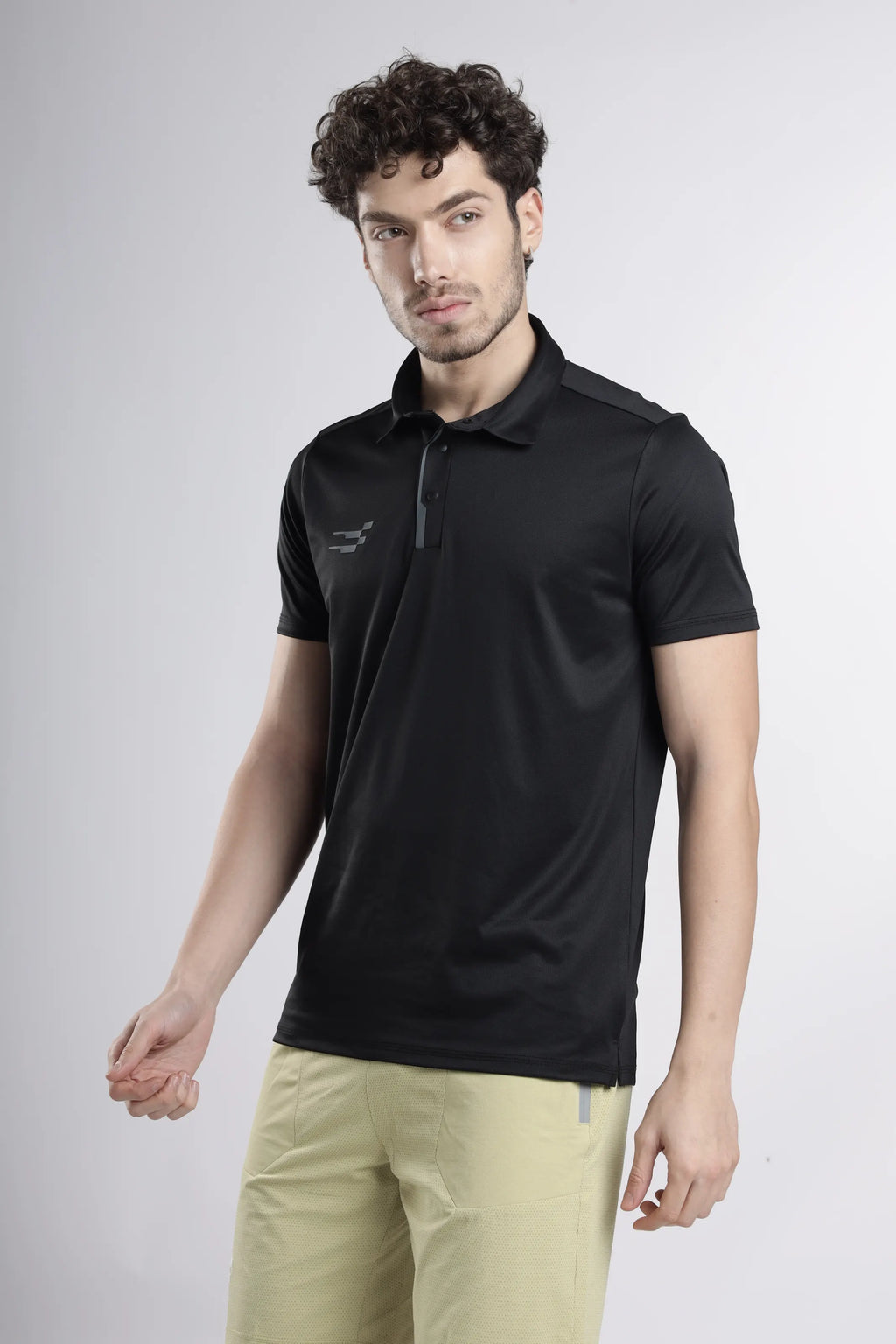 Power-Play Signature Polo T-Shirt | Black