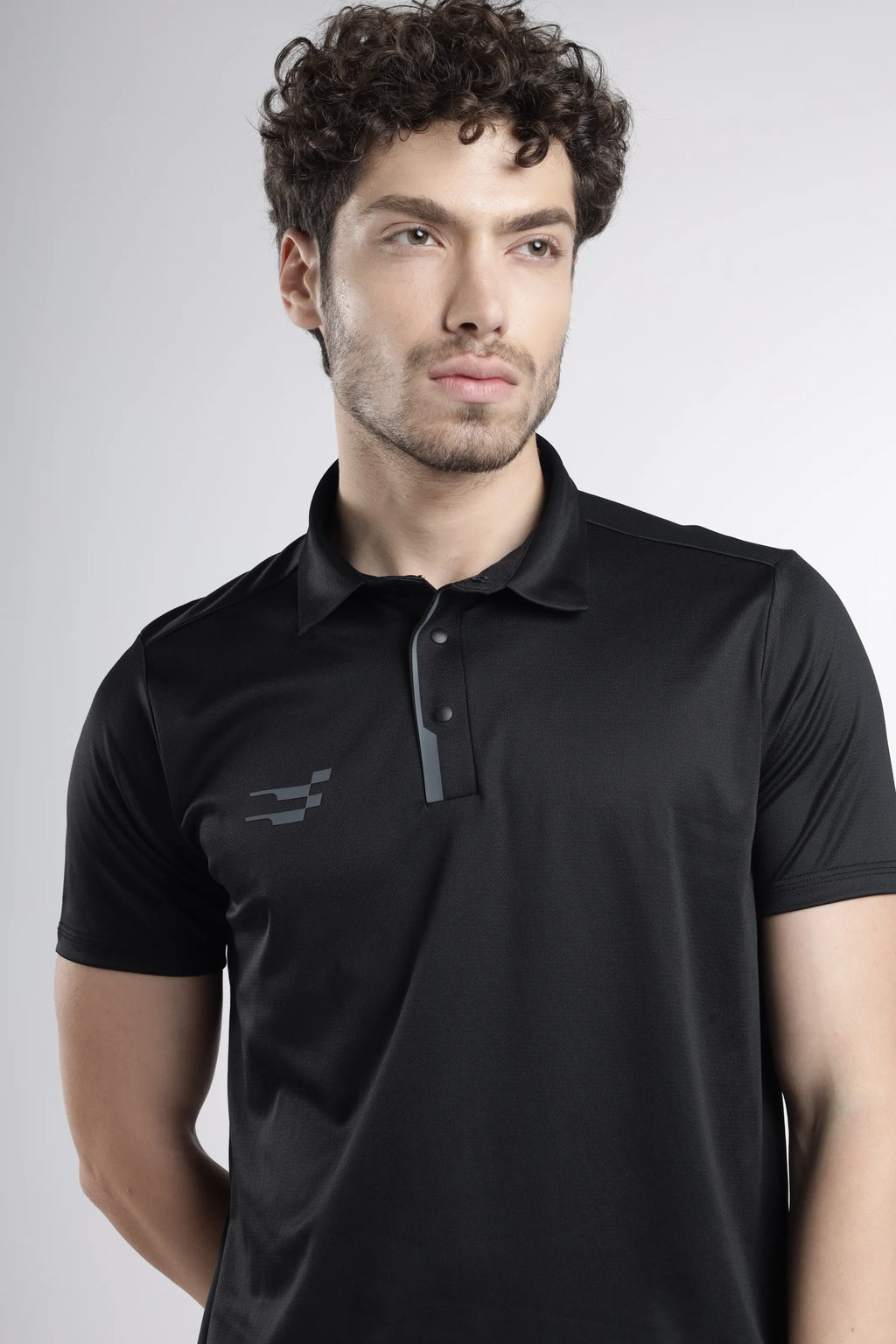 Power-Play Signature Polo T-Shirt | Black
