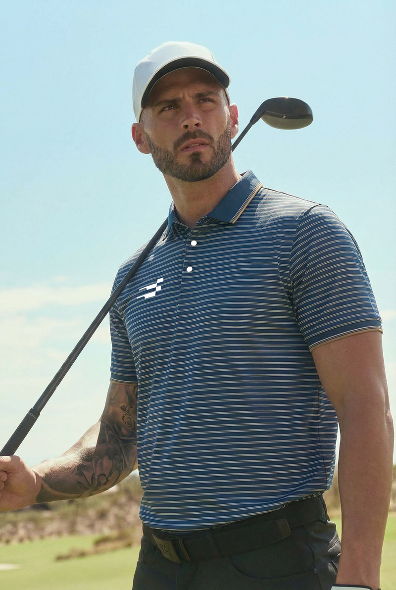 AeroLux Signature  Golf Polo T-Shirt | Navy