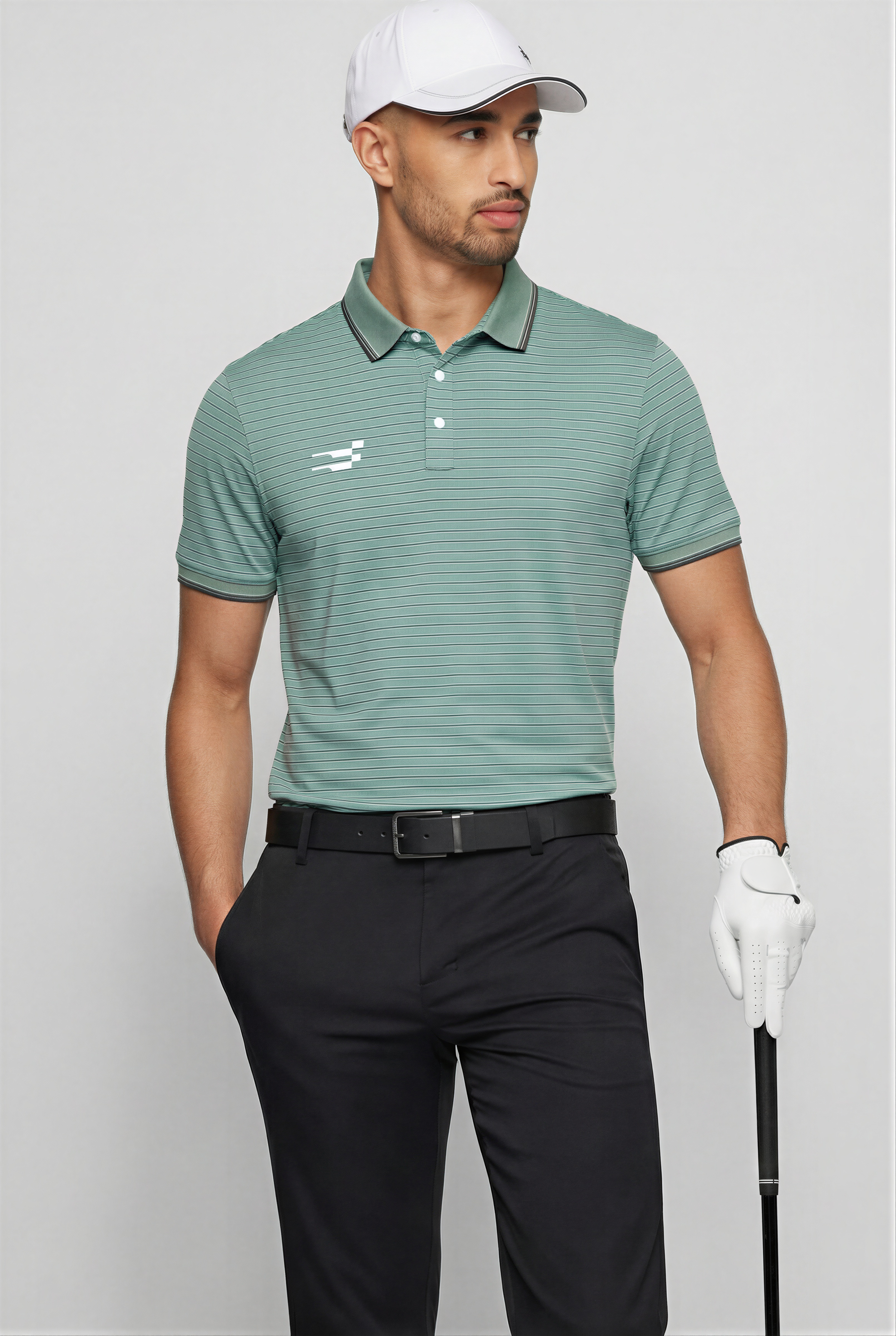 AeroLux Signature Polo T-Shirt  | Thyme