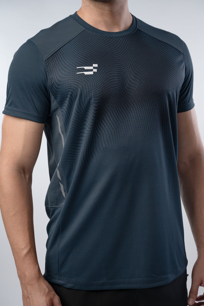 Fit-Gear Pace Running T-Shirt Anchor Grey