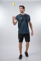 Fit-Gear Pace Running T-Shirt Anchor Grey