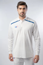 Bouncer Cricket Whites T-Shirt | Full-Sleeve