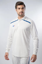 Bouncer Cricket Whites T-Shirt | Full-Sleeve
