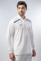 Bouncer Cricket Whites T-Shirt | Full-Sleeve