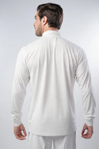 Bouncer Cricket Whites T-Shirt | Full-Sleeve