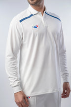 Bouncer Cricket Whites T-Shirt | Full-Sleeve