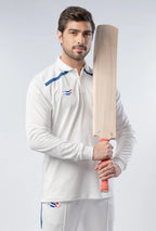 Bouncer Cricket Whites T-Shirt | Full-Sleeve