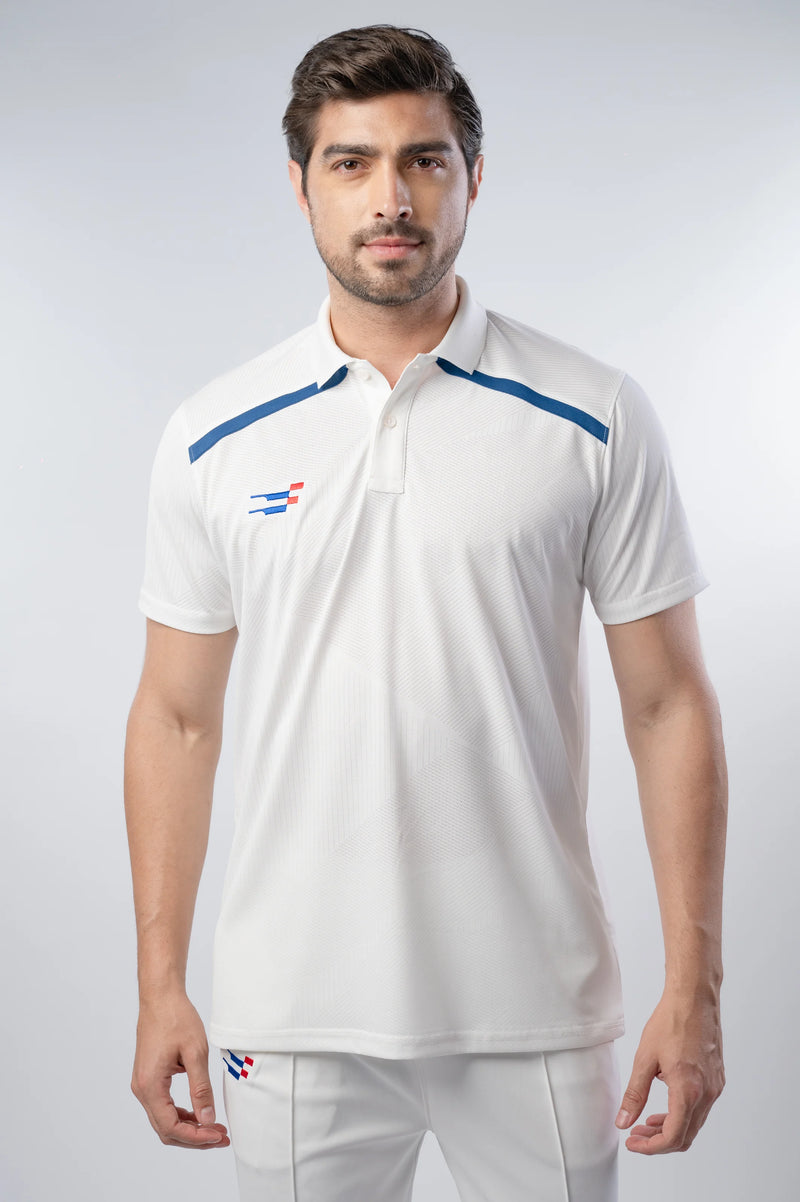 Bouncer Cricket Whites T-Shirt | Half-Sleeve