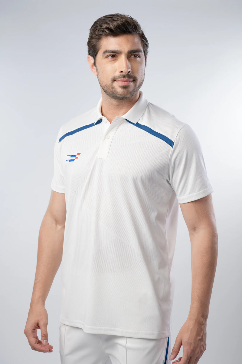 Bouncer Cricket Whites T-Shirt | Half-Sleeve