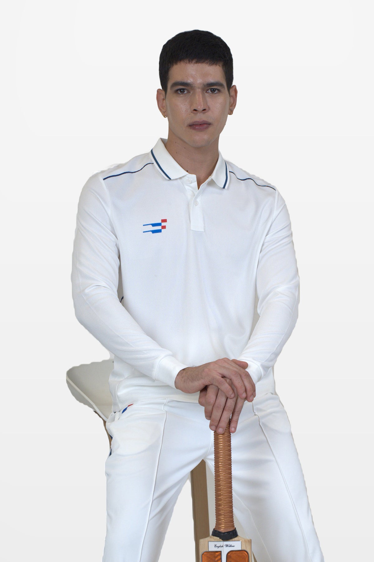 Beamer Cricket Whites T-Shirt | Full-Sleeve – front
