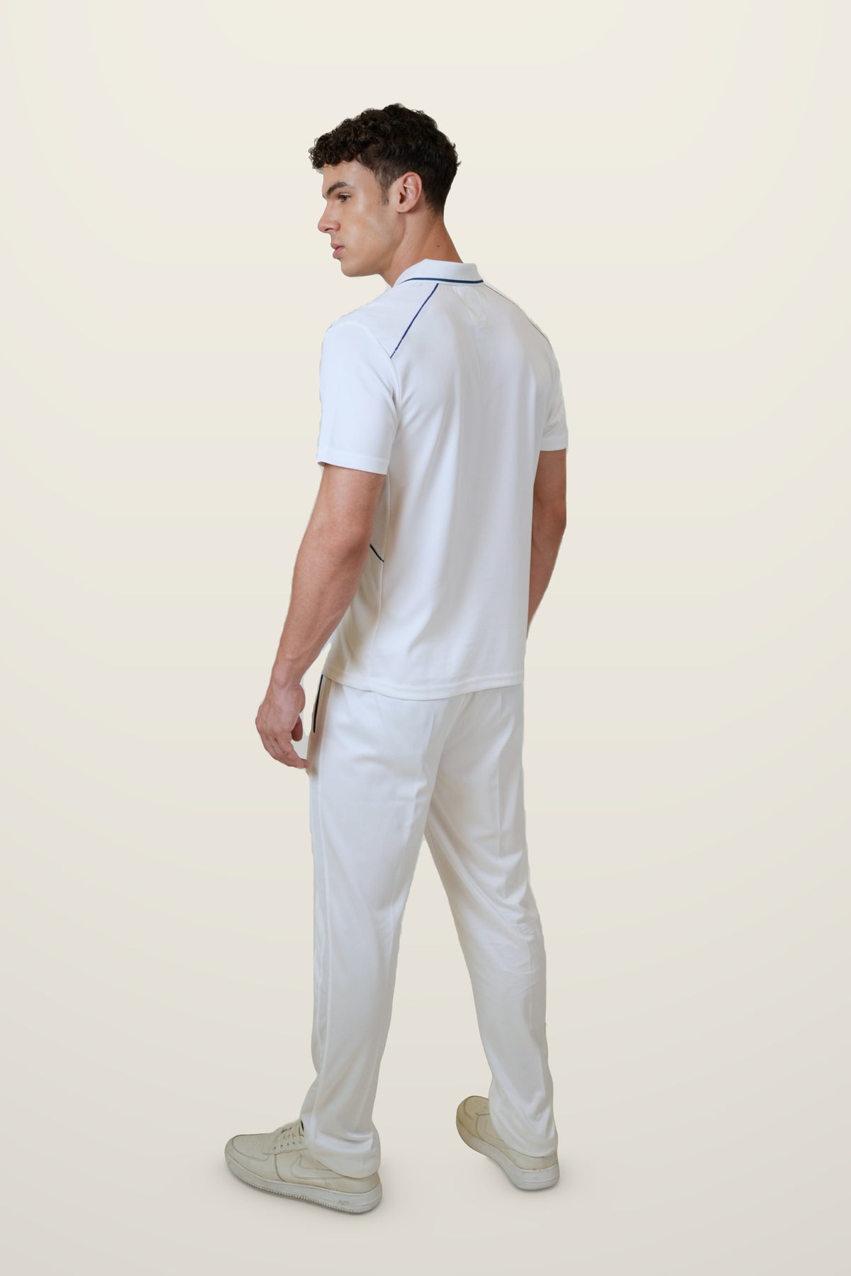 Beamer Cricket Whites T-Shirt | Half-Sleeve – three quarter