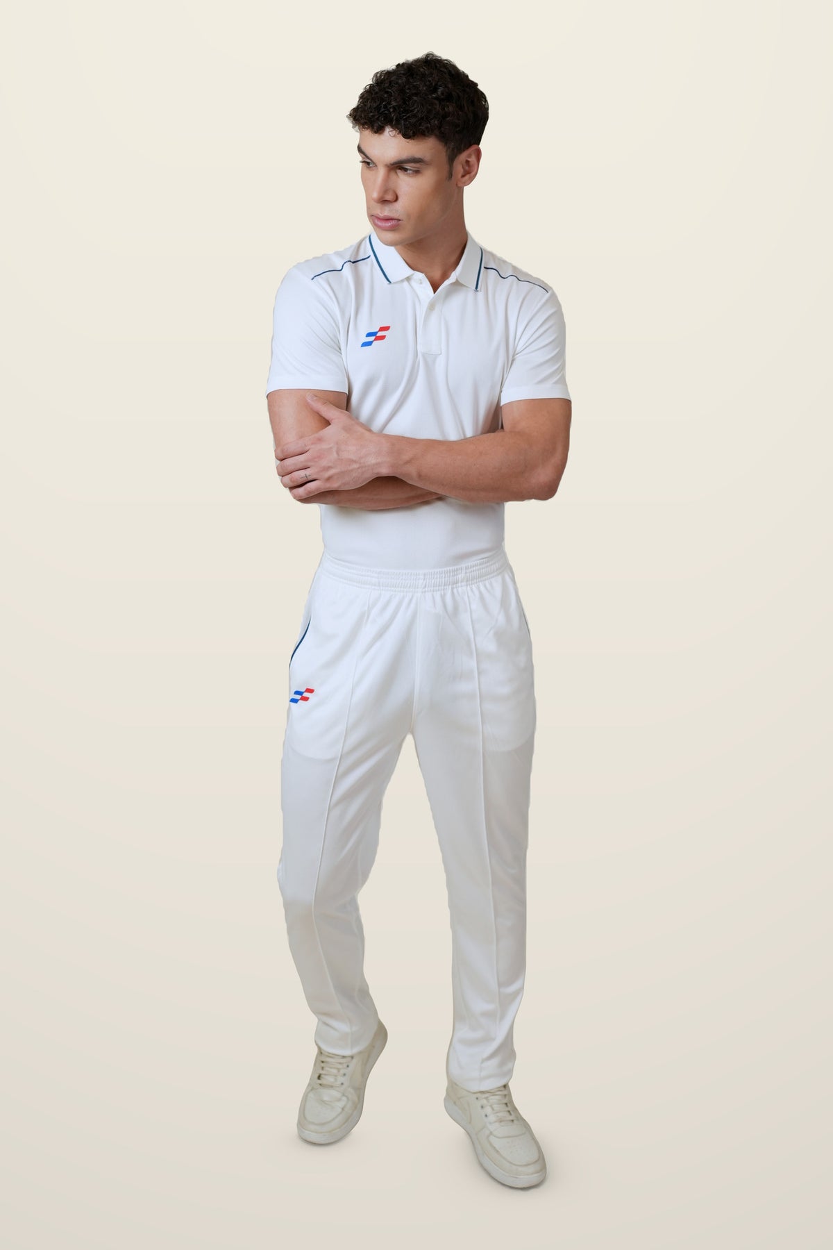 Beamer Cricket Whites T-Shirt | Half-Sleeve – front