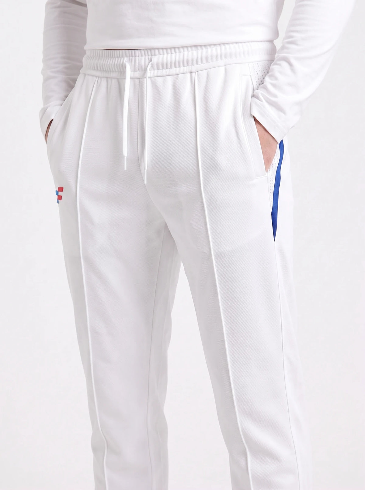 Bouncer Cricket Whites Trouser elastic drawcord waistband and front piping