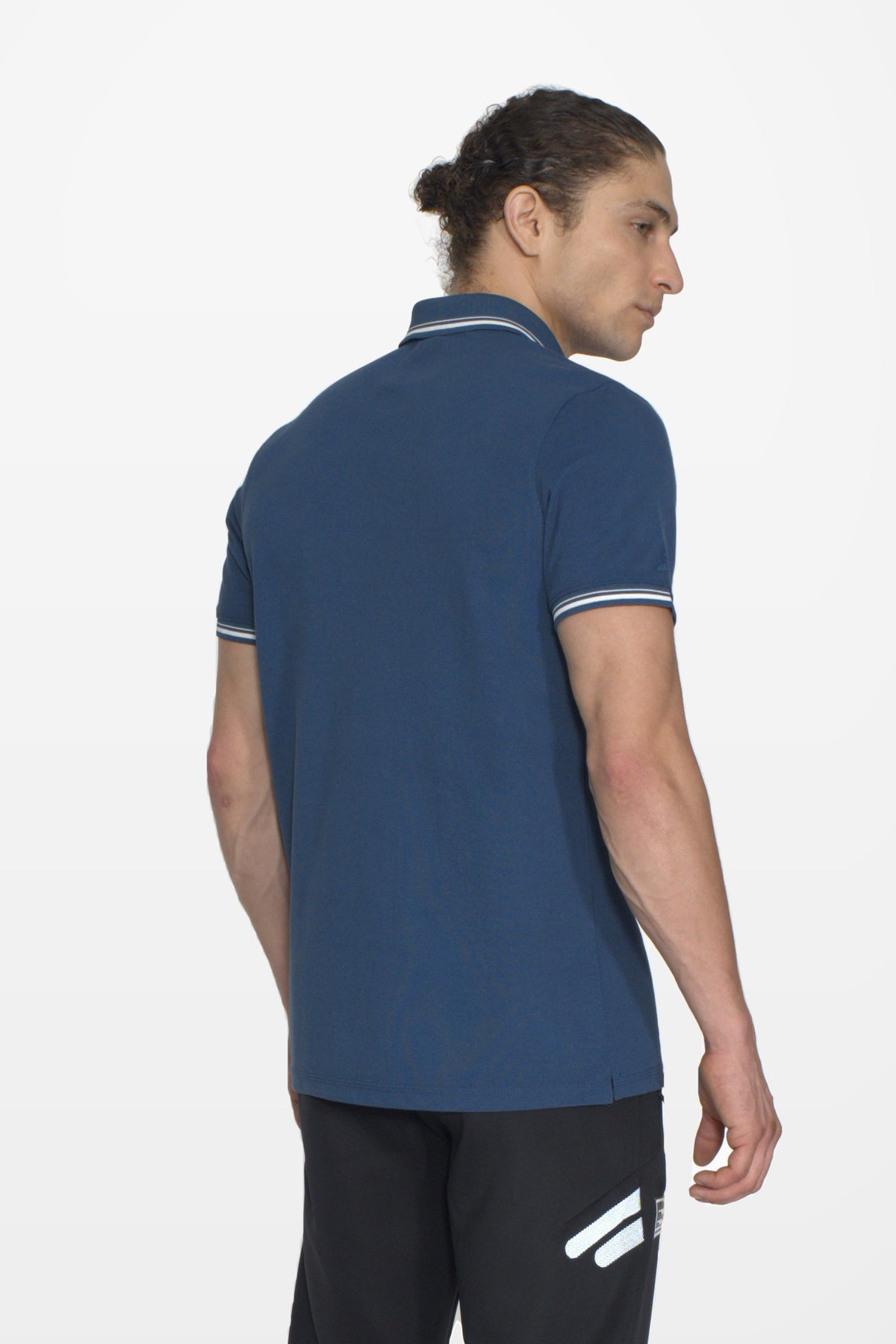 Elite Pique Polo T-Shirt | Denim Blue – back