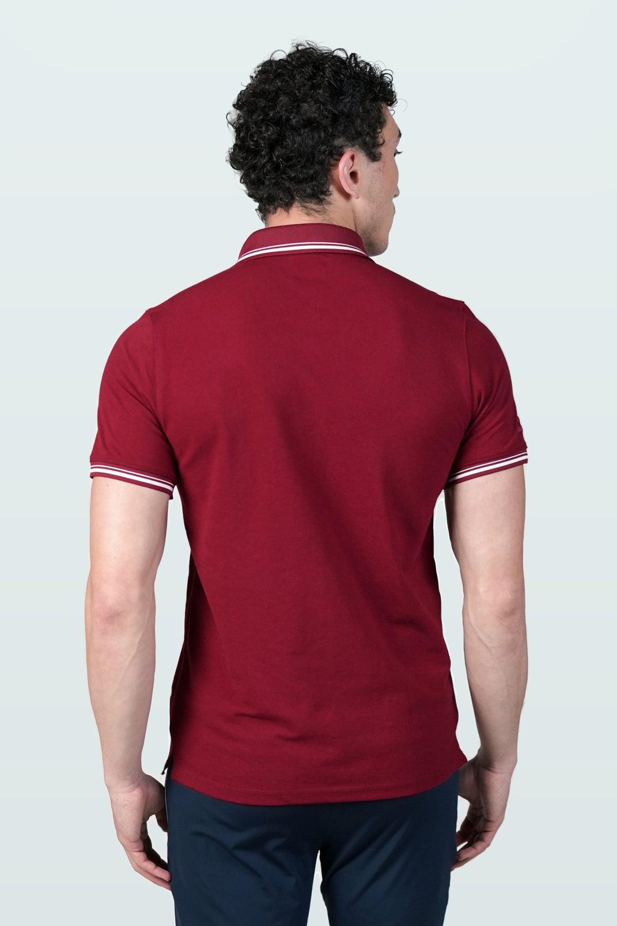 Elite Pique Polo T-Shirt | Maroon – back