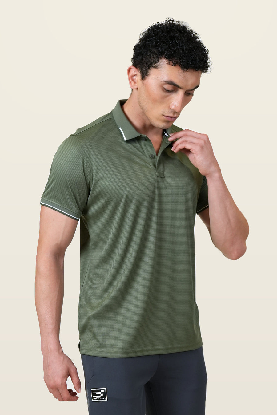 Essential Polo T-Shirt | Forest Green – front