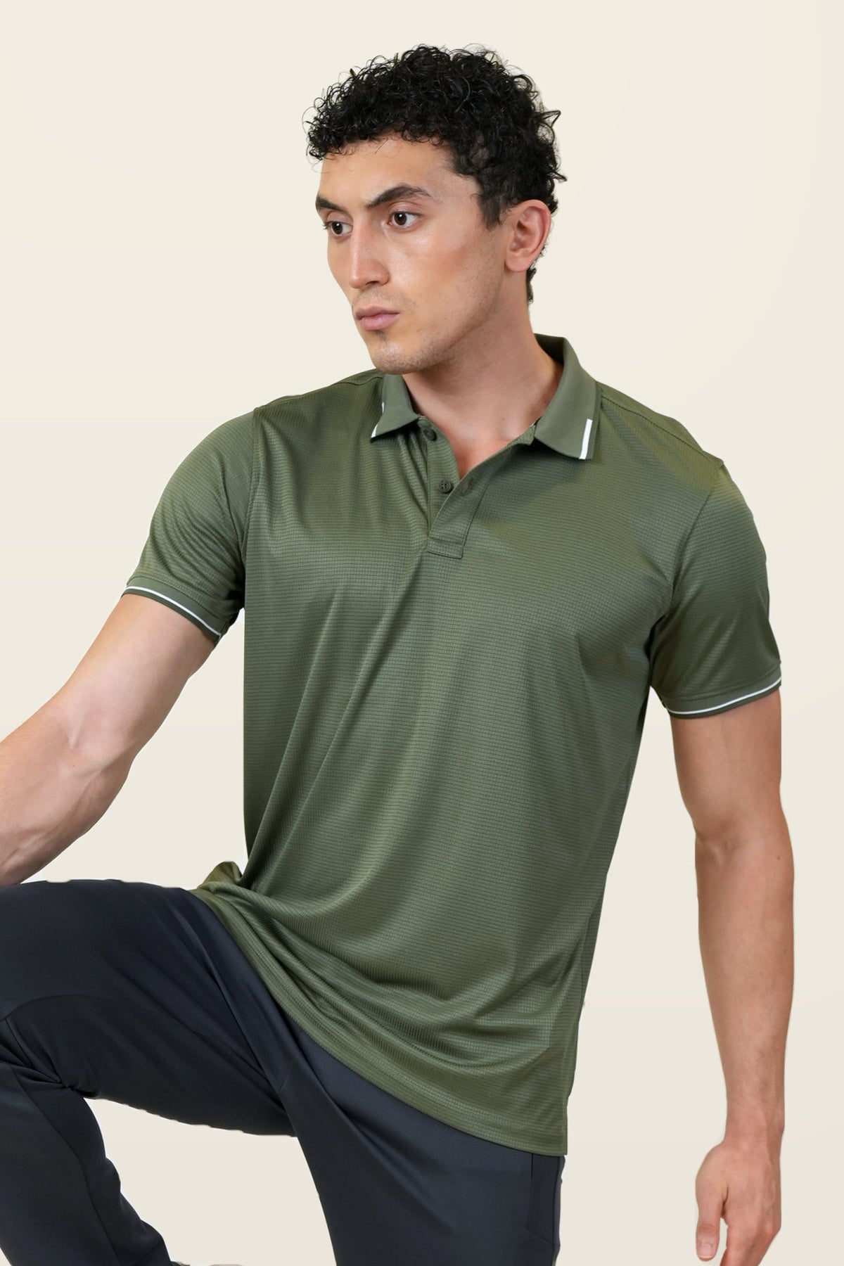 Essential Polo T-Shirt | Forest Green – front