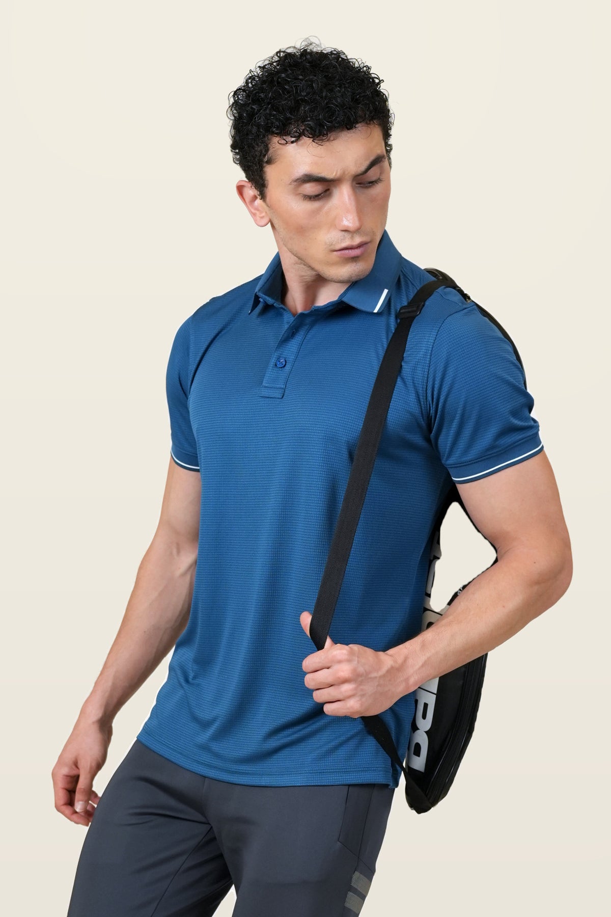 Essential Polo T-Shirt | Midnight Teal – front