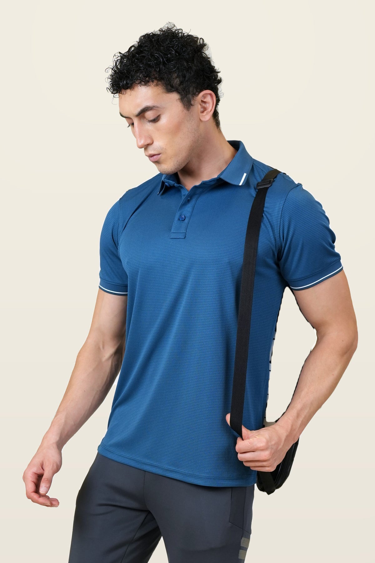 Essential Polo T-Shirt | Midnight Teal – front