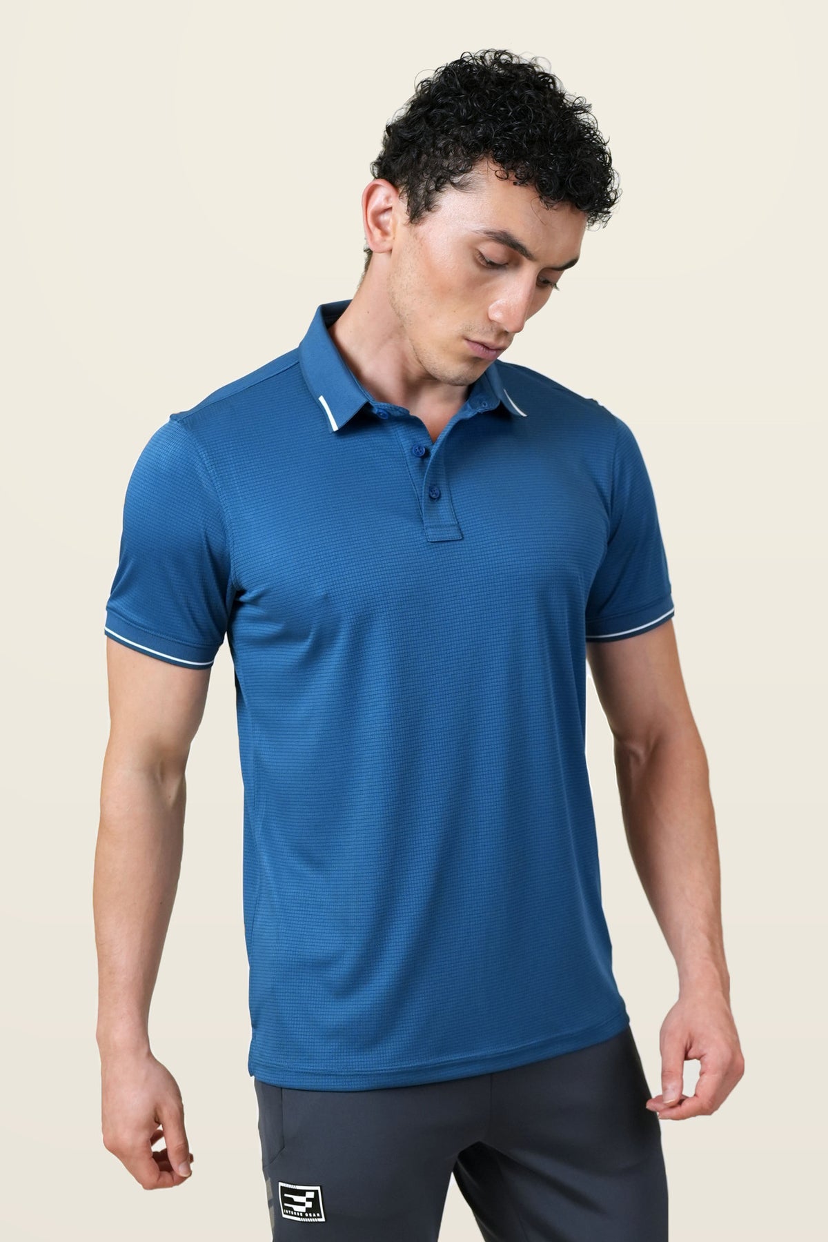 Essential Polo T-Shirt | Midnight Teal – front