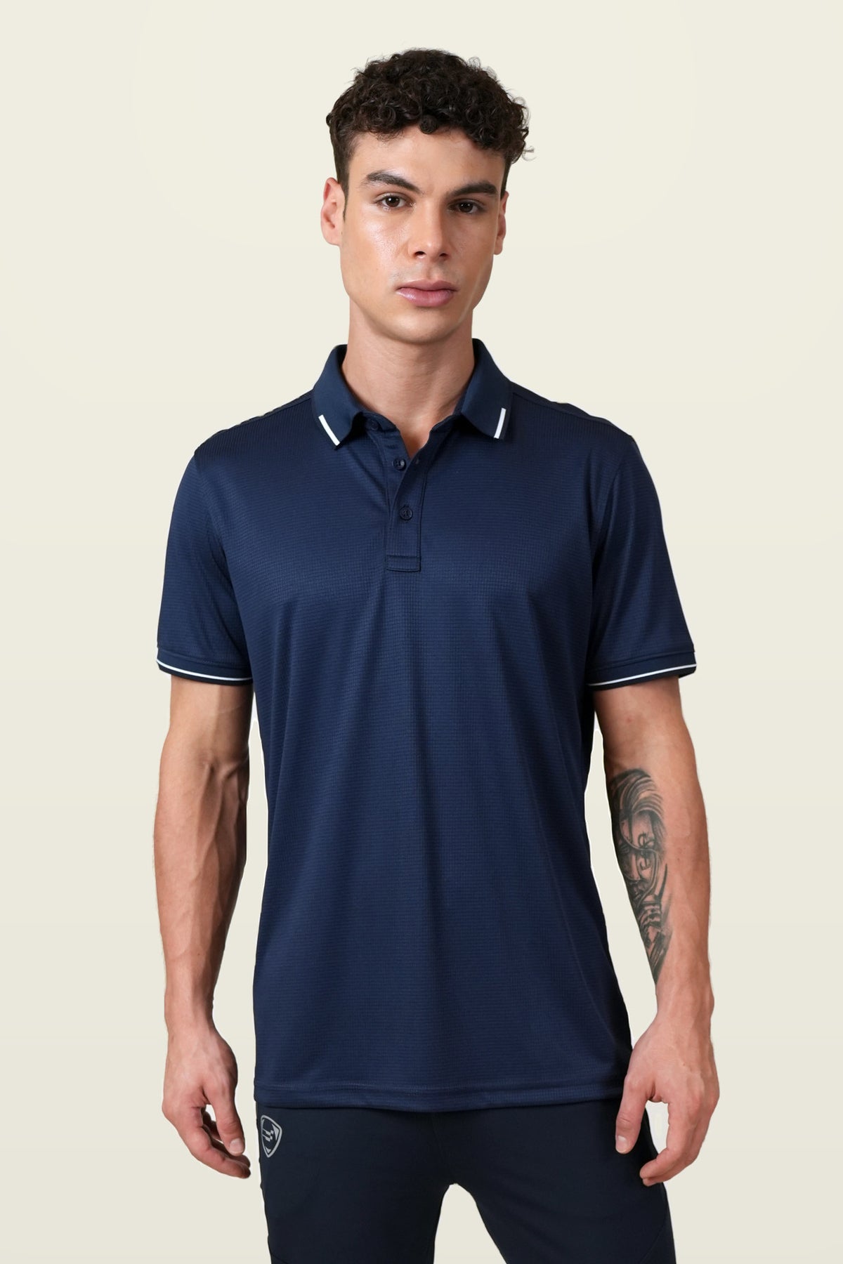 Essential Polo T-Shirt | Navy – front