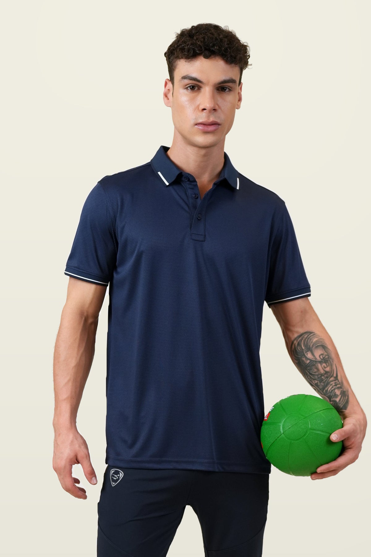 Essential Polo T-Shirt | Navy – front
