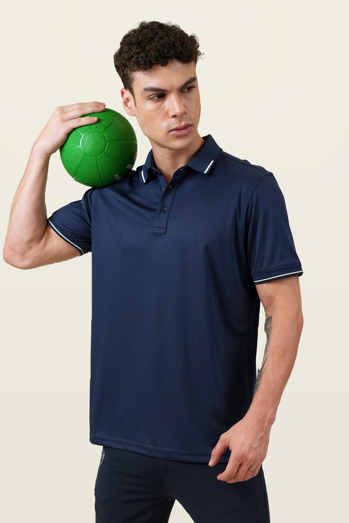 Essential Polo T-Shirt | Navy – front