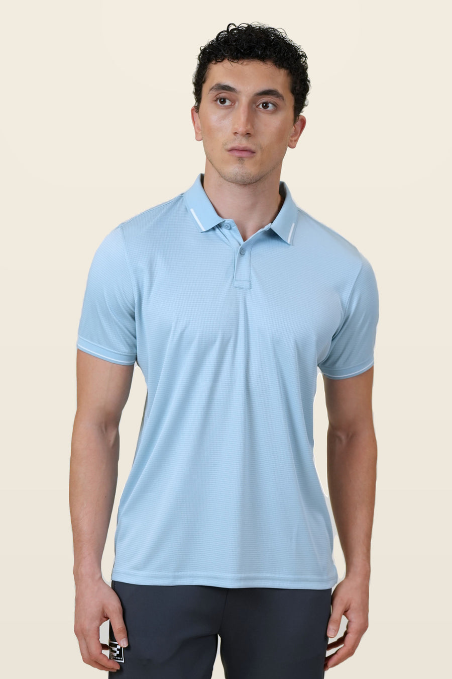 Essential Polo T-Shirt | Sky Blue – front
