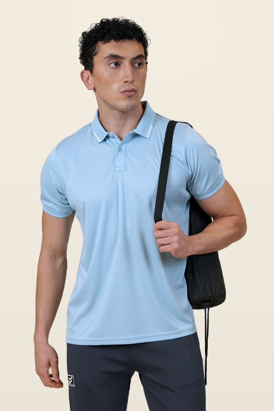 Essential Polo T-Shirt | Sky Blue – front