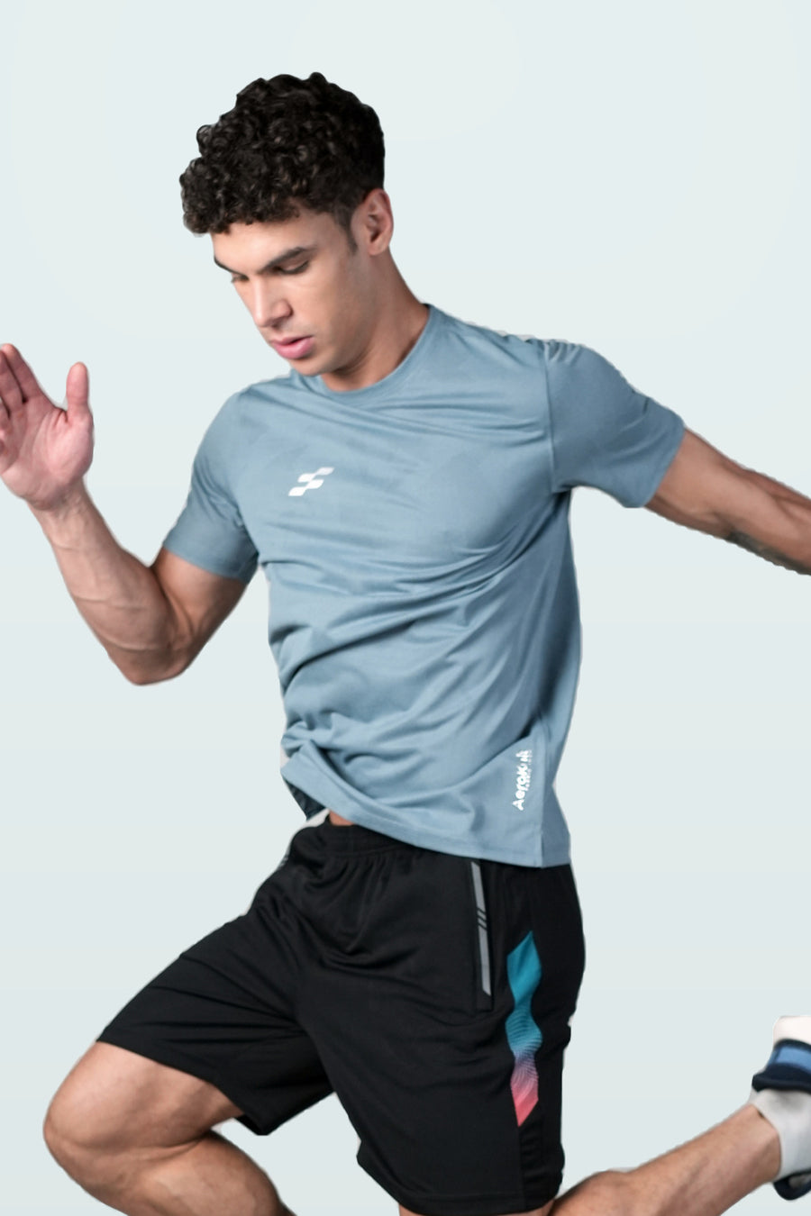 Fit-Gear Aero Mesh T-Shirt | Grey – three-quarter
