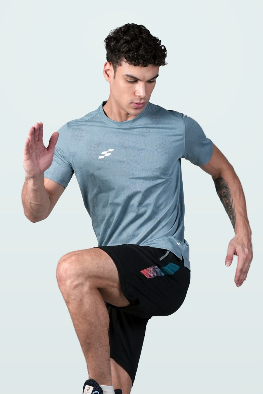 Fit-Gear Aero Mesh T-Shirt | Grey – front