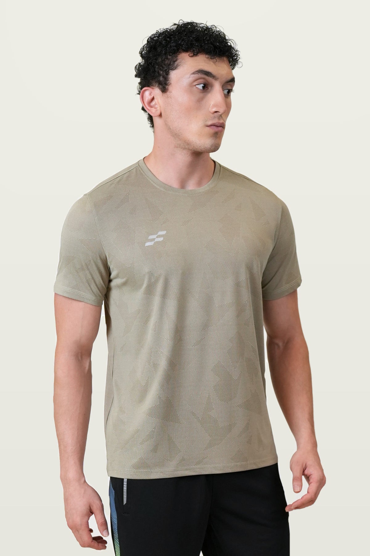 Fit-Gear Aero Mesh T-Shirt | Khaki – front