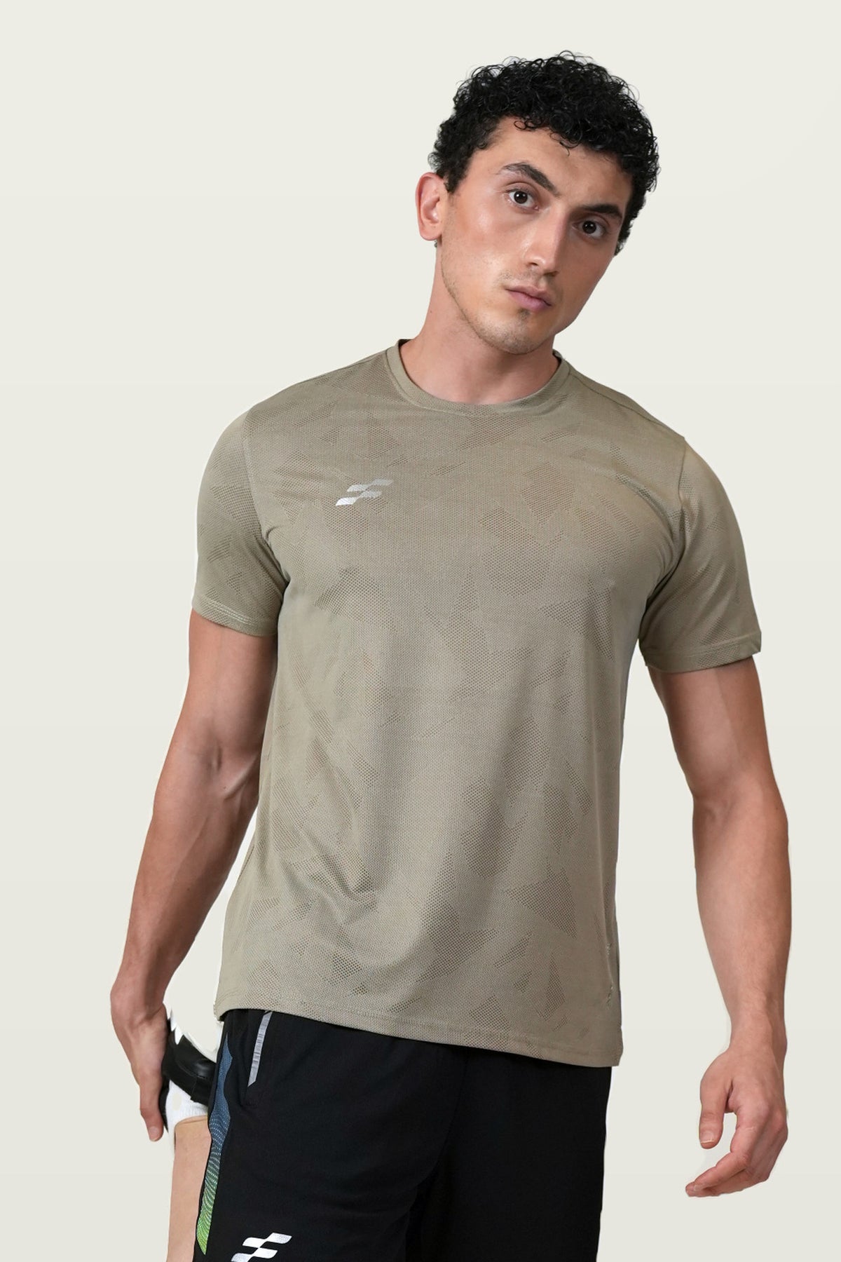 Fit-Gear Aero Mesh T-Shirt | Khaki – front