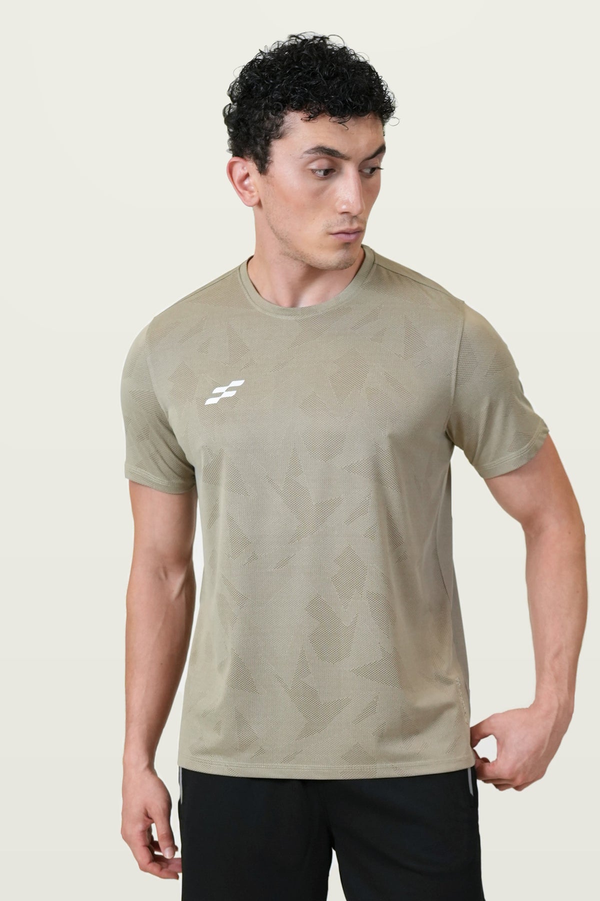 Fit-Gear Aero Mesh T-Shirt | Khaki – front