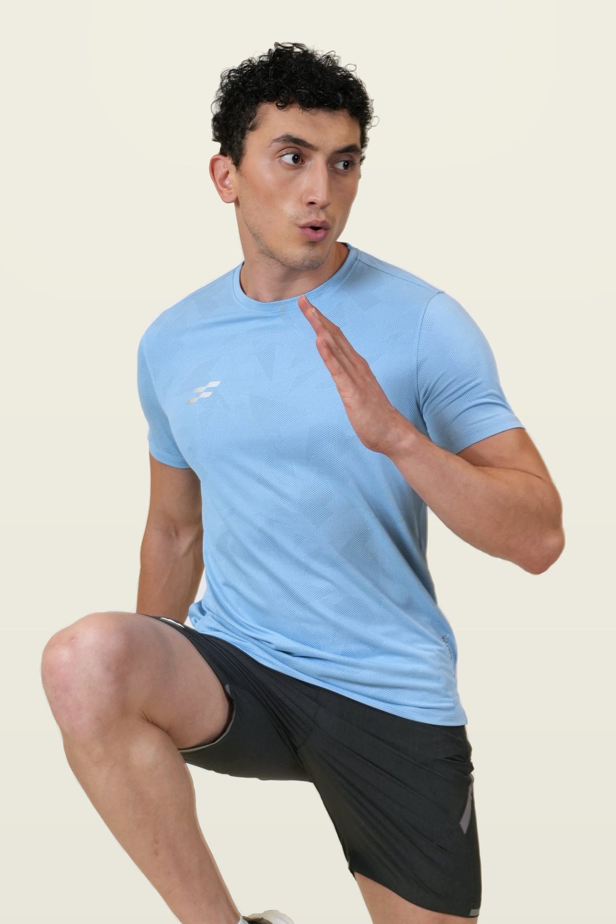 Fit-Gear Aero Mesh T-Shirt | Sky Blue – front