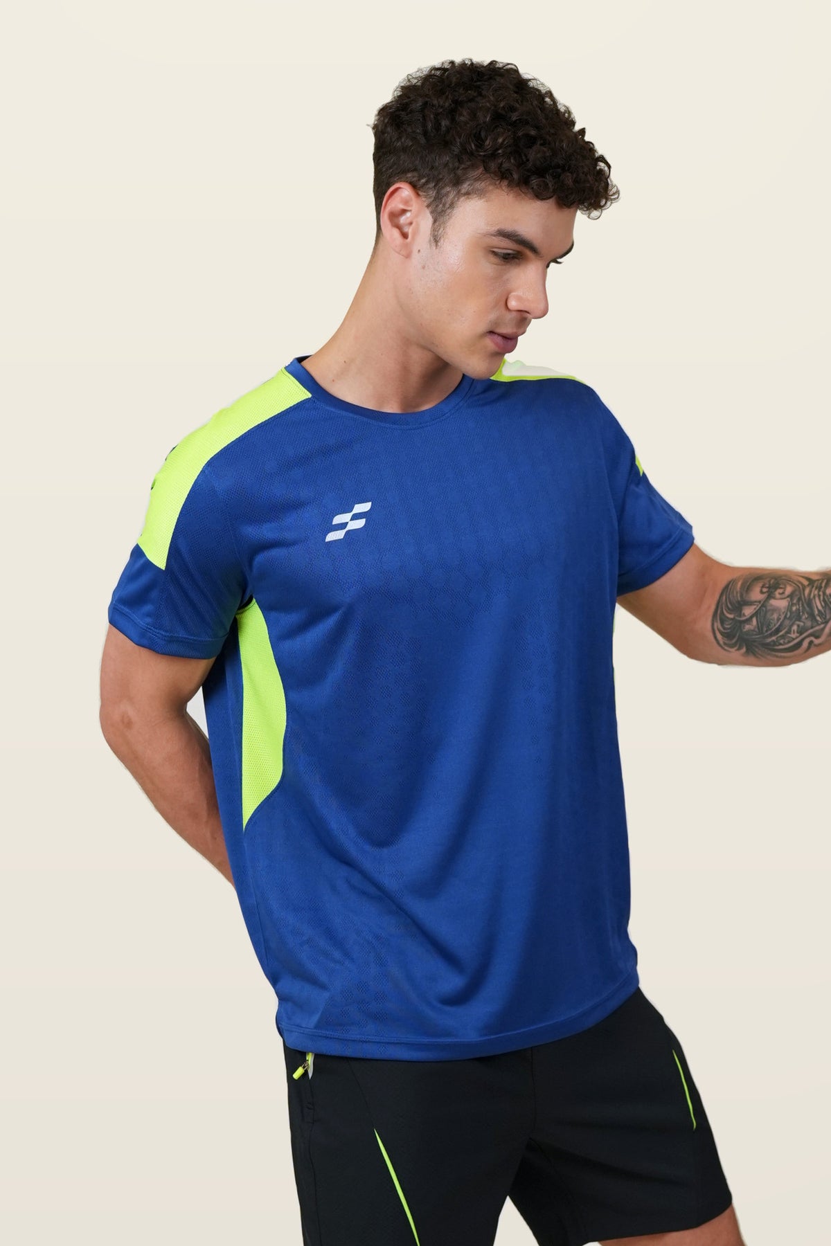 Fit-Gear Aero Weave T-Shirt | Navy Blue – front