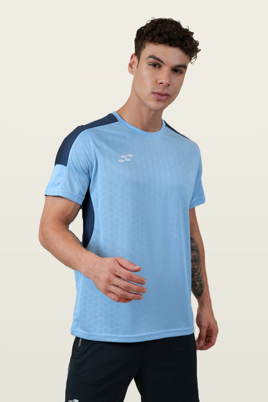 Fit-Gear Aero Weave T-Shirt | Sky Blue – front