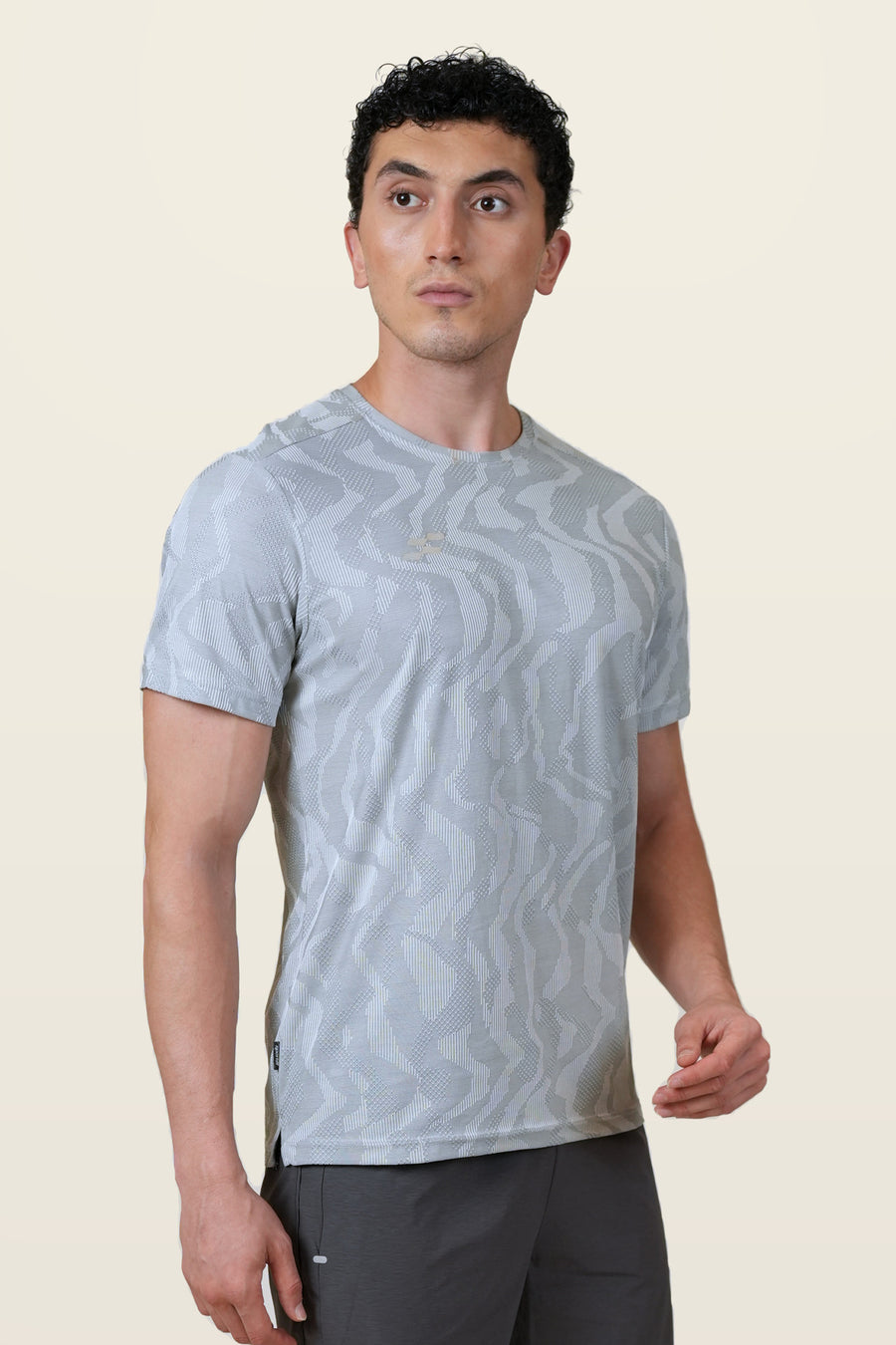 Fit-Gear Anti-Gravity T-Shirt | Light Grey – front