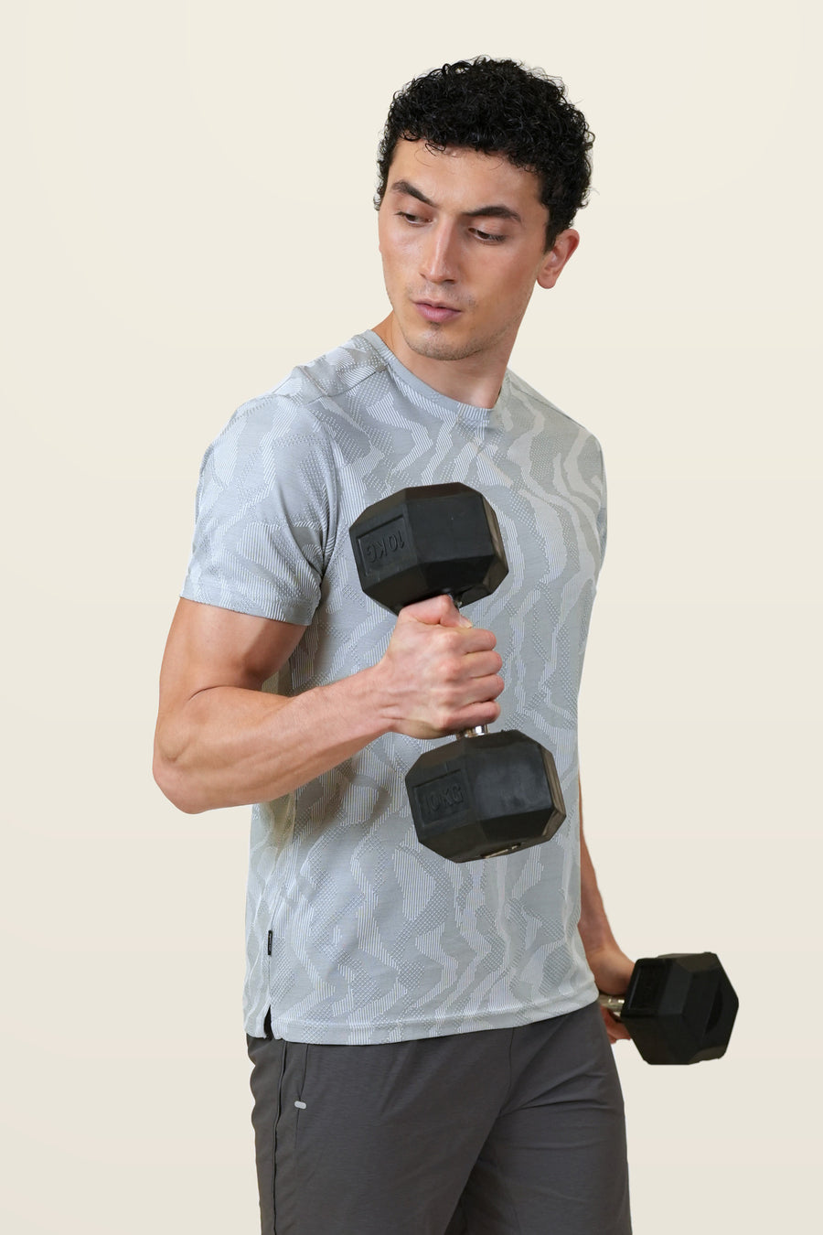 Fit-Gear Anti-Gravity T-Shirt | Light Grey – three-quarter
