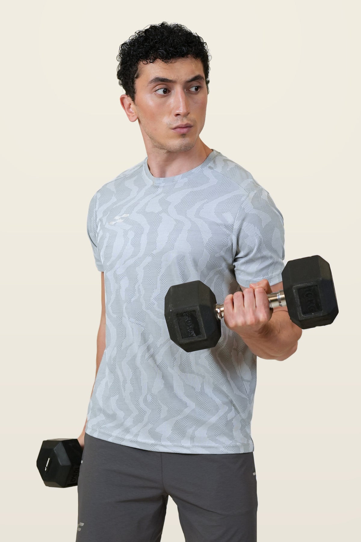 Fit-Gear Anti-Gravity T-Shirt | Light Grey – front