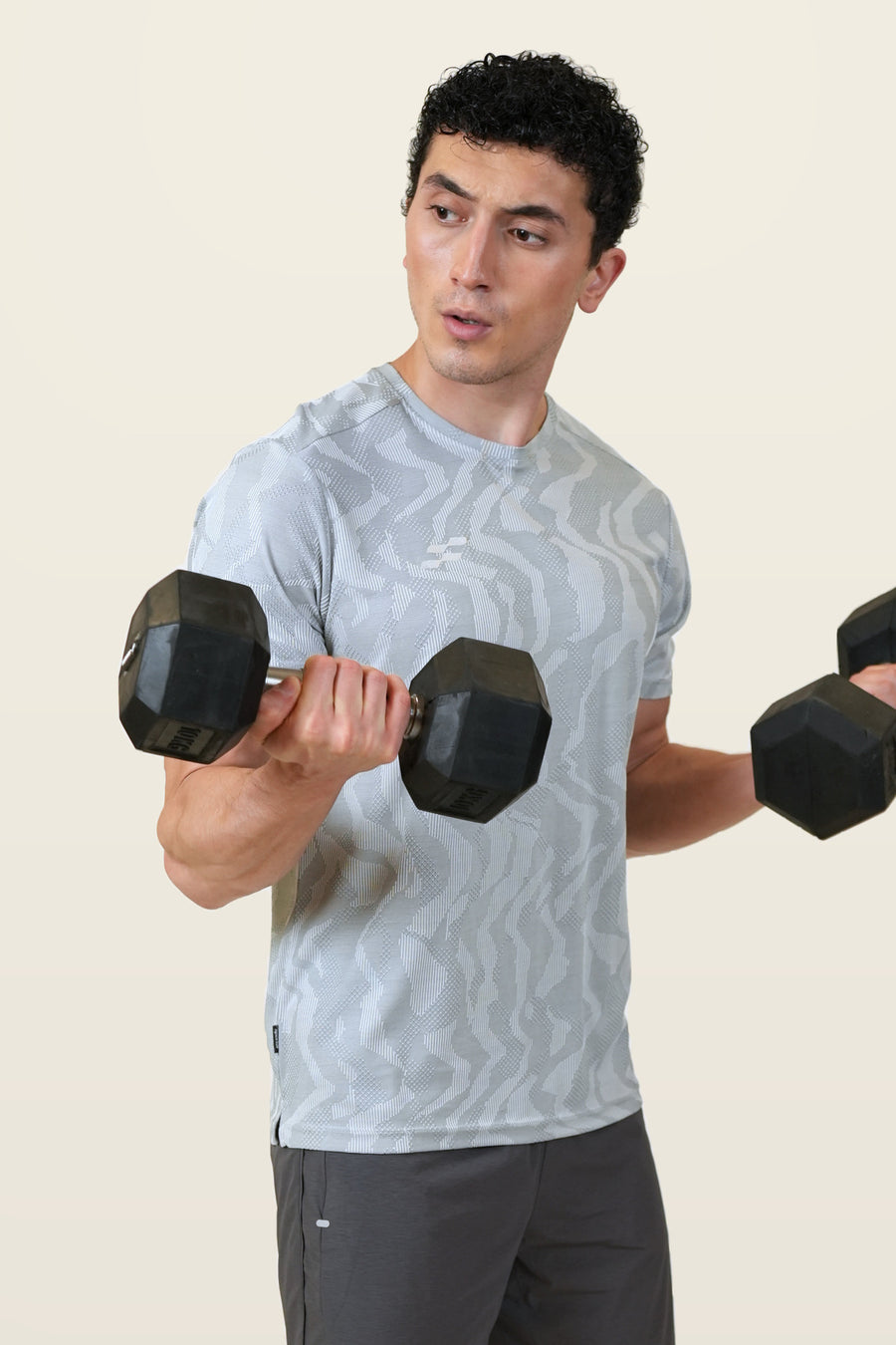 Fit-Gear Anti-Gravity T-Shirt | Light Grey – front